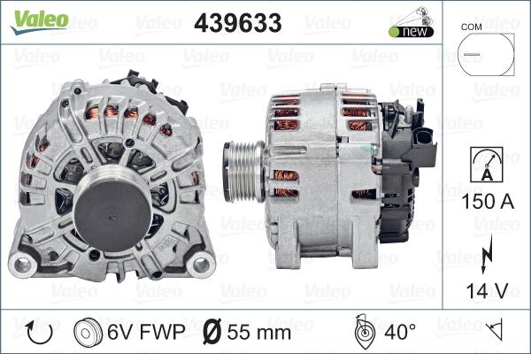 Valeo 439633 - Alternator autospares.lv