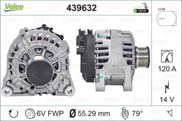 Valeo 439632 - Alternator autospares.lv