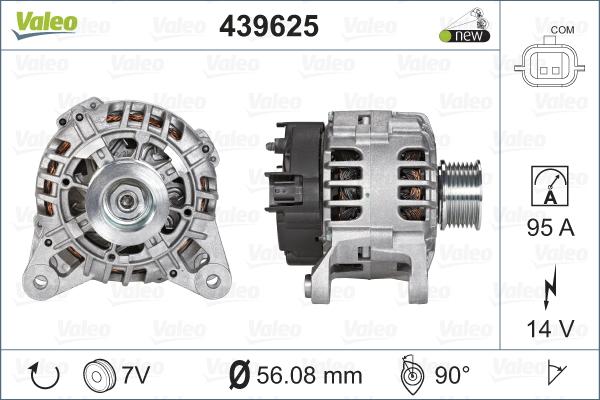 Valeo 439625 - Alternator autospares.lv