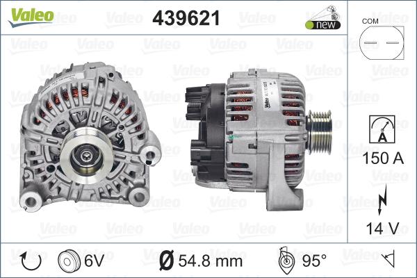 Valeo 439621 - Alternator autospares.lv