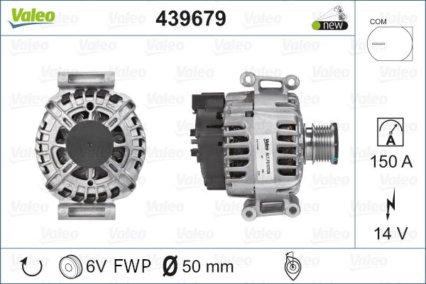 Valeo 439679 - Alternator autospares.lv