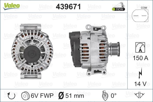 Valeo 439671 - Alternator autospares.lv