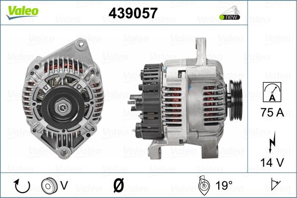 Valeo 439057 - Alternator autospares.lv