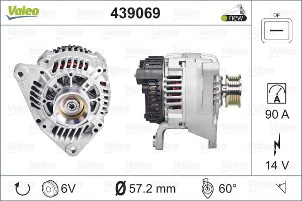 Valeo 439069 - Alternator autospares.lv