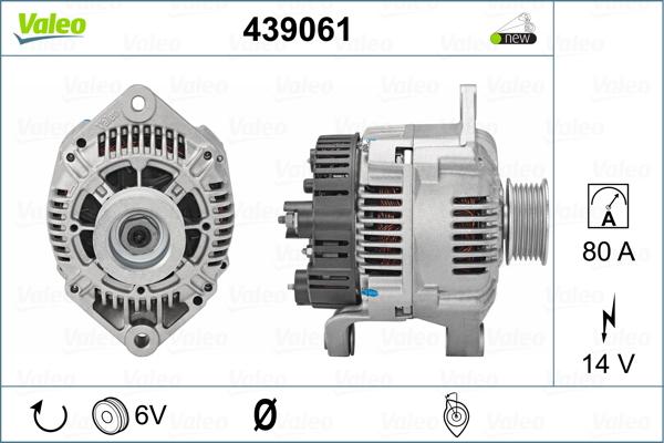 Valeo 439061 - Alternator autospares.lv