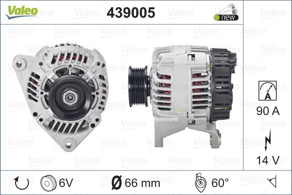 Valeo 439005 - Alternator autospares.lv