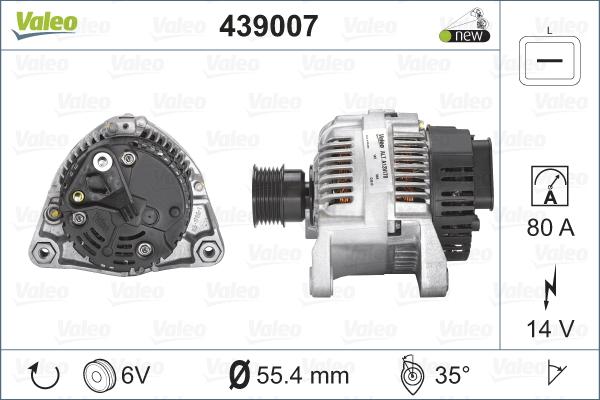 Valeo 439007 - Alternator autospares.lv