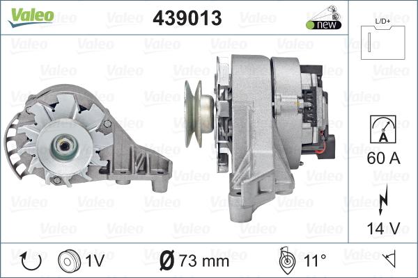 Valeo 439013 - Alternator autospares.lv