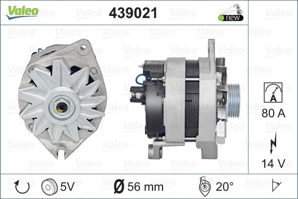 Valeo 439021 - Alternator autospares.lv