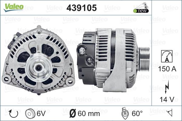 Valeo 439105 - Alternator autospares.lv