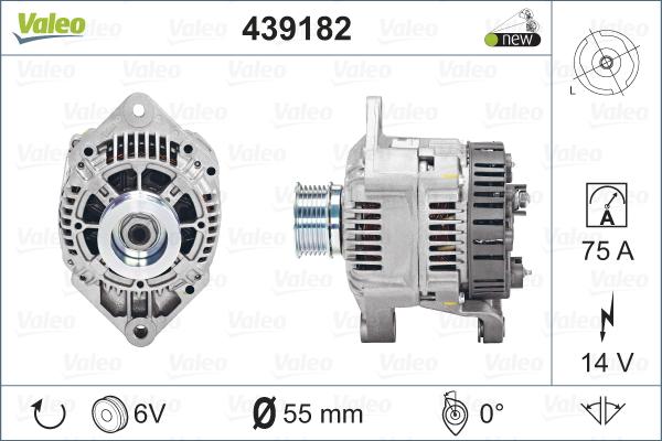 Valeo 439182 - Alternator autospares.lv