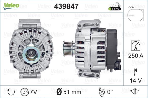 Valeo 439847 - Alternator autospares.lv