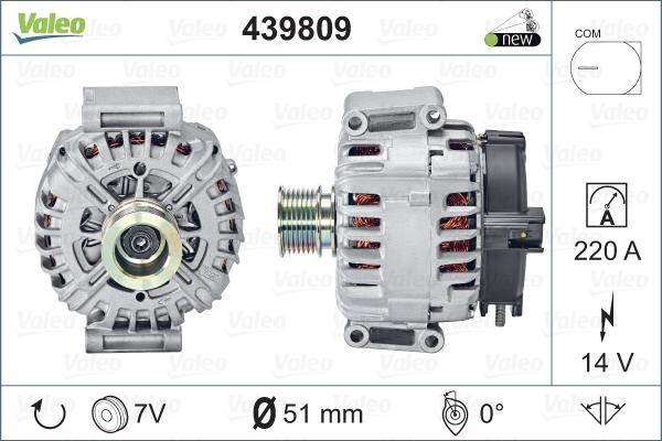 Valeo 439809 - Alternator autospares.lv