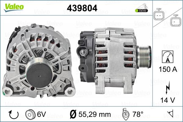 Valeo 439804 - Alternator autospares.lv