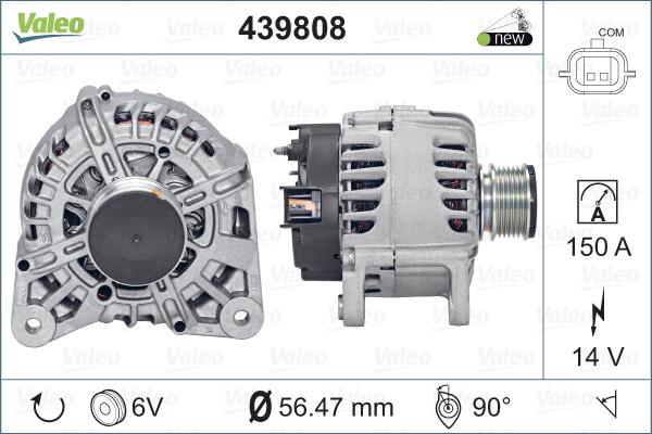 Valeo 439808 - Alternator autospares.lv