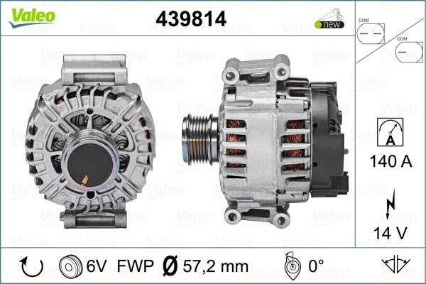 Valeo 439814 - Alternator autospares.lv