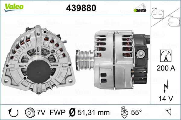 Valeo 439880 - Alternator autospares.lv