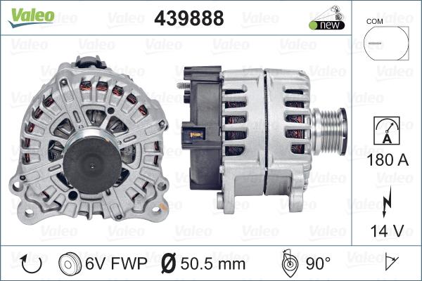 Valeo 439888 - Alternator autospares.lv