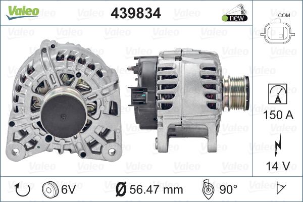 Valeo 439834 - Alternator autospares.lv