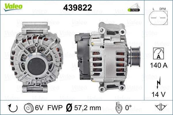 Valeo 439822 - Alternator autospares.lv