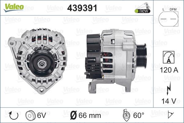 Valeo 439391 - Alternator autospares.lv