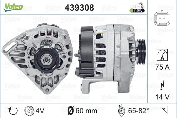 Valeo 439308 - Alternator autospares.lv