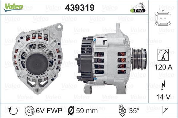 Valeo 439319 - Alternator autospares.lv