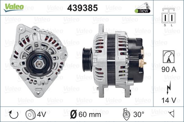 Valeo 439385 - Alternator autospares.lv