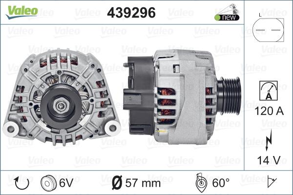 Valeo 439296 - Alternator autospares.lv