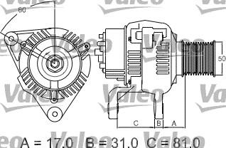 Valeo 439293 - Alternator autospares.lv