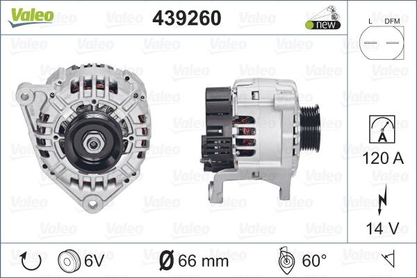 Valeo 439260 - Alternator autospares.lv