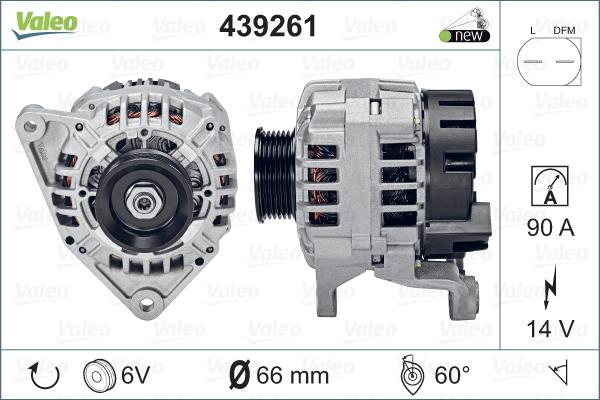 Valeo 439261 - Alternator autospares.lv