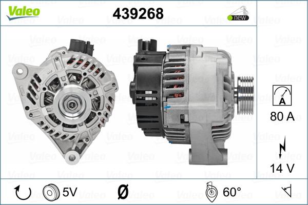 Valeo 439268 - Alternator autospares.lv