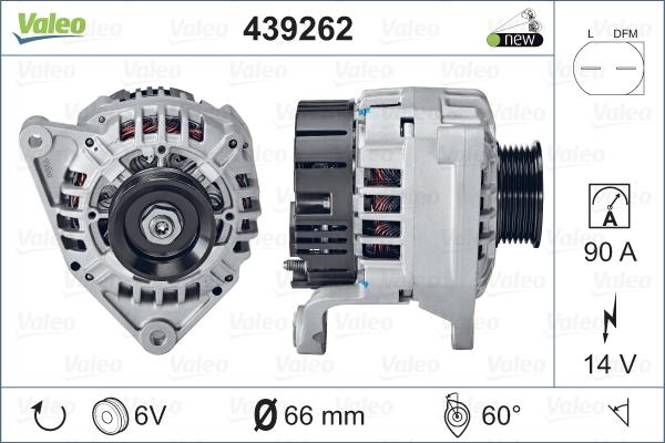 Valeo 439262 - Alternator autospares.lv