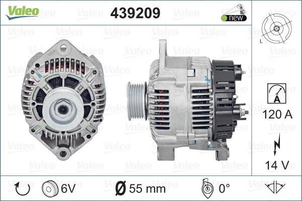 Valeo 439209 - Alternator autospares.lv