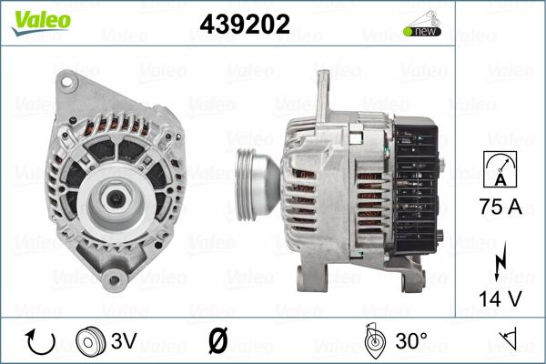 Valeo 439202 - Alternator autospares.lv