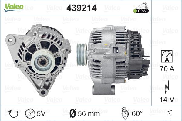 Valeo 439214 - Alternator autospares.lv