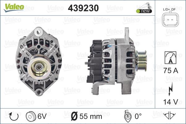 Valeo 439230 - Alternator autospares.lv