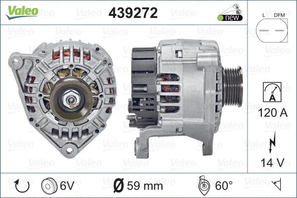 Valeo 439272 - Alternator autospares.lv