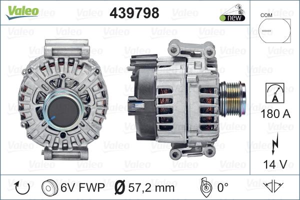 Valeo 439798 - Alternator autospares.lv