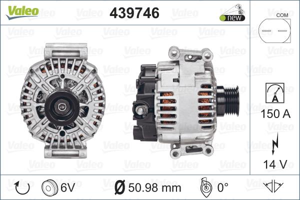 Valeo 439746 - Alternator autospares.lv