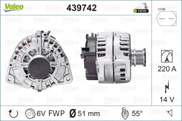 Valeo 439742 - Alternator autospares.lv