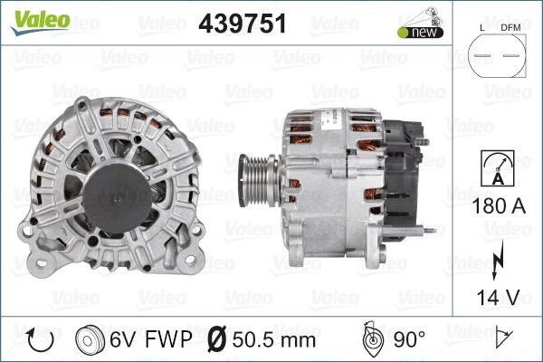 Valeo 439751 - Alternator autospares.lv