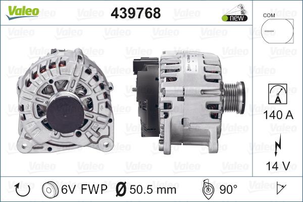 Valeo 439768 - Alternator autospares.lv