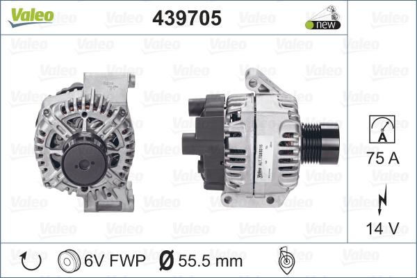 Valeo 439705 - Alternator autospares.lv