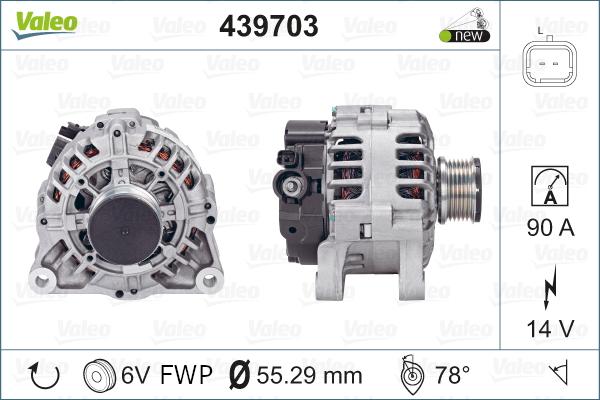 Valeo 439703 - Alternator autospares.lv