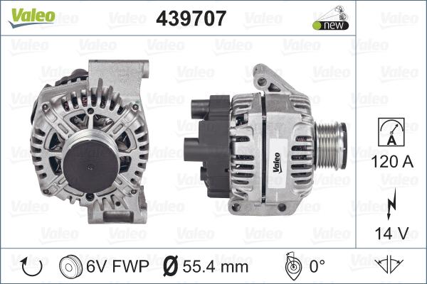 Valeo 439707 - Alternator autospares.lv