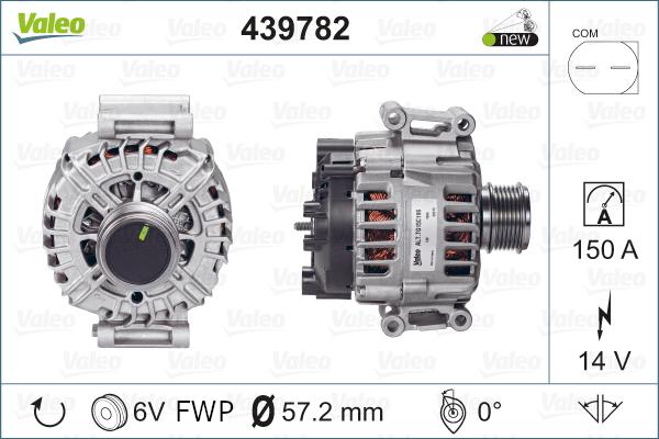 Valeo 439782 - Alternator autospares.lv