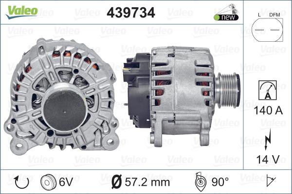 Valeo 439734 - Alternator autospares.lv