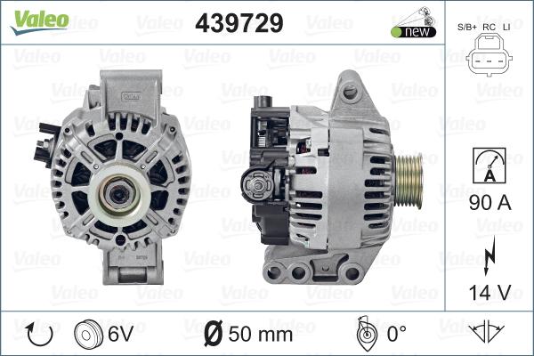 Valeo 439729 - Alternator autospares.lv